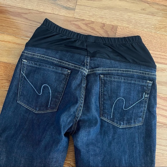 Citizens of Humanity Belly Panel Maternity Flare Bootcut Dark Wash Jeans Sz 27 - Picture 5 of 15